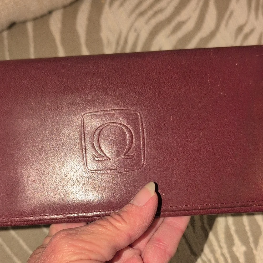 Omega Brown Leather Wallet